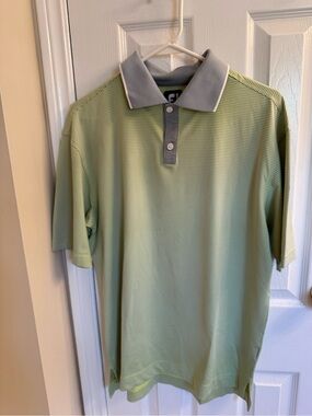 FootJoy Green Striped Golf Shirt